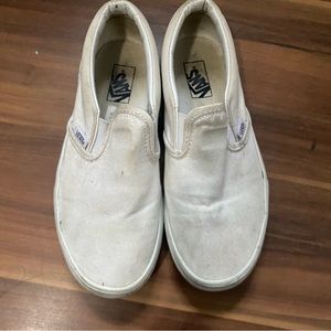 White slip on vans